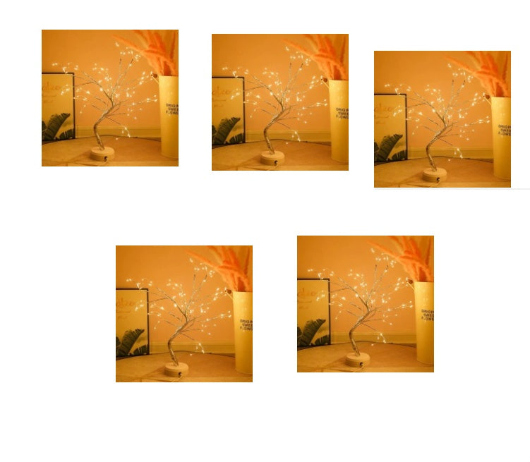 Luminous Sculptural Tree Lamp – Artisan Light Sculpture with Ball or Rice Grain LEDs