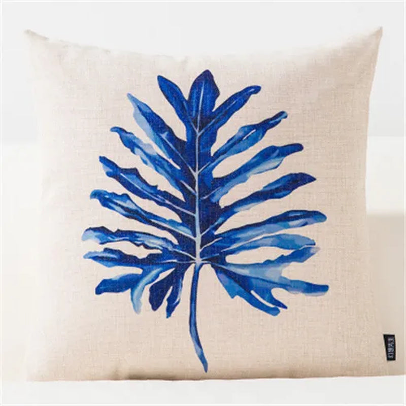 Nordic Style Decorative Throw Pillow Case Blue Geometric Lumbar Pillow Cushion Cover Case Decoration for Sofa Home Cojines 45X45
