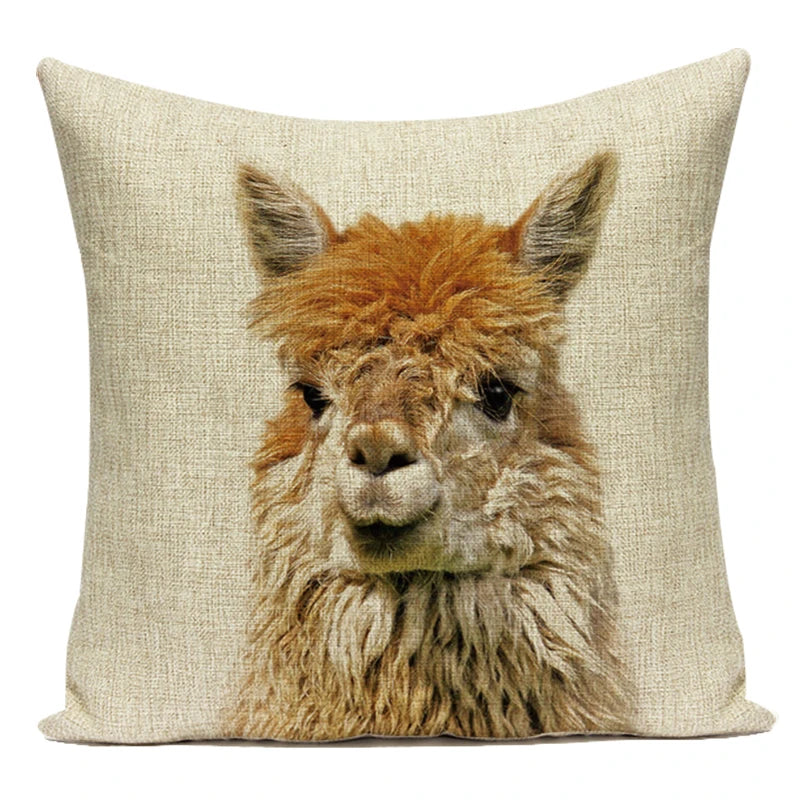 Animals Monkey Deer Lion Pattern Cushion Cover Polyester Tiger Lion Pillowcase Home Decor Throw Pillow Cover for Sofa Seat